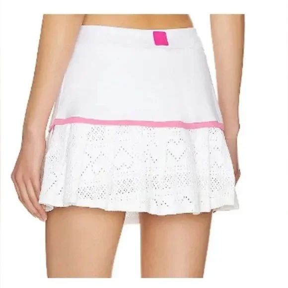 Eleven Venus Williams Devotion Skort Tennis Skirt White Hearts Pink Stripe M NWT - Picture 5 of 13